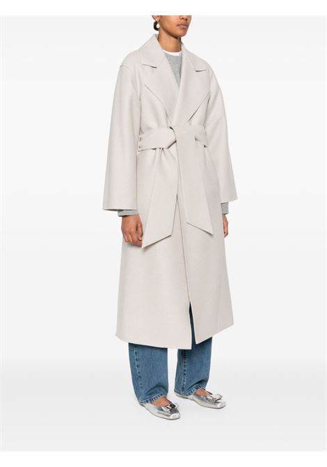 Almond white belted virgin wool coat Harris wharf london - women HARRIS WHARF LONDON | A1425MLK120